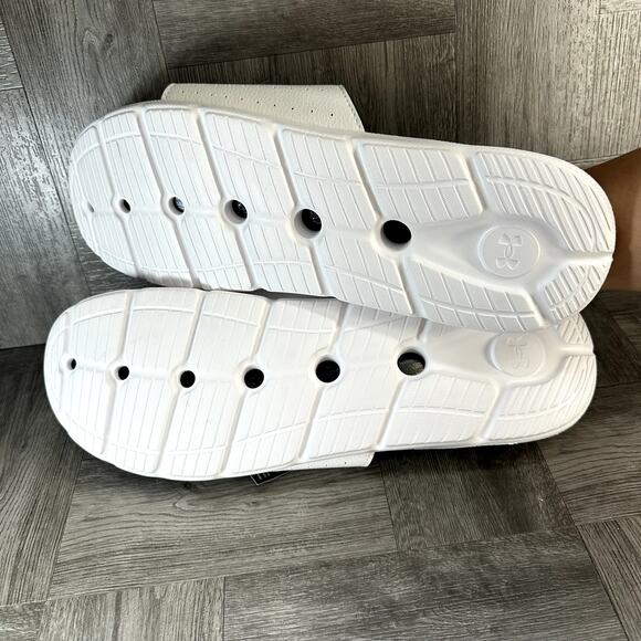 Under Armour Ignite Pro SL Mens Slides White Black 3026023-100 Size 17 main image 7